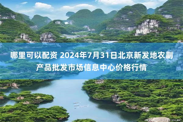 哪里可以配资 2024年7月31日北京新发地农副产品批发市场信息中心价格行情