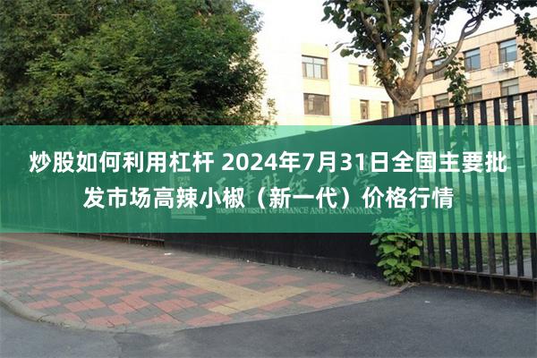 炒股如何利用杠杆 2024年7月31日全国主要批发市场高辣小椒（新一代）价格行情